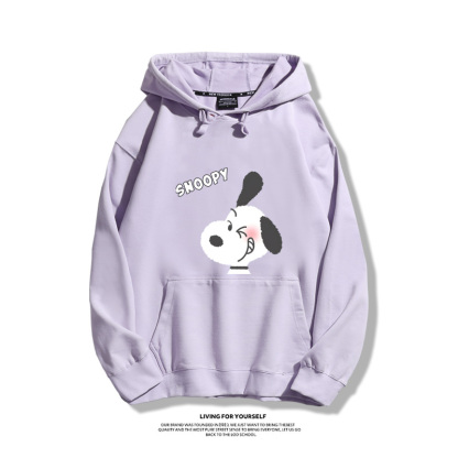 史努比聯名衛衣2023秋冬新款親子情侶裝薄絨款連帽衛衣