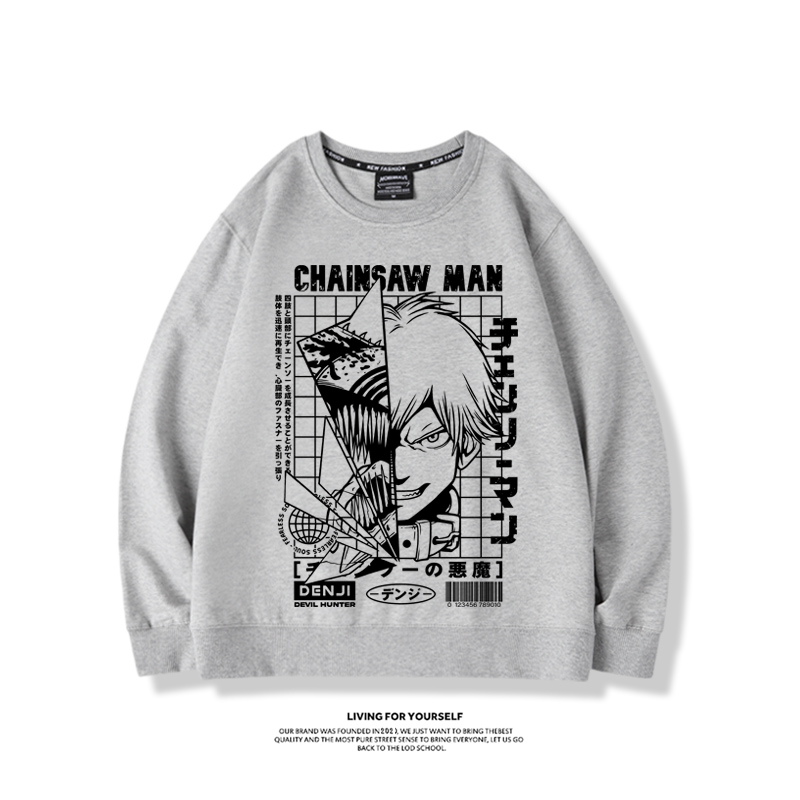 鏈鋸人電次2023親子情侶裝 圓領長袖