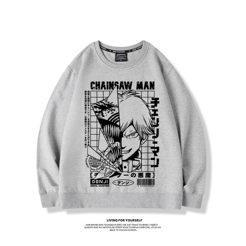 鏈鋸人電次2023親子情侶裝 圓領長袖