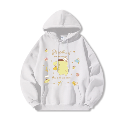 三麗鷗 聯名衛衣2024秋冬新款親子情侶裝薄絨款連帽衛衣