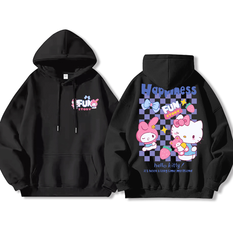 HelloKitty新款 寬鬆百搭 秋冬款 寬鬆連帽衛衣