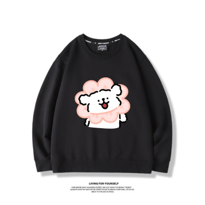 線條小狗2023親子情侶裝 圓領長袖