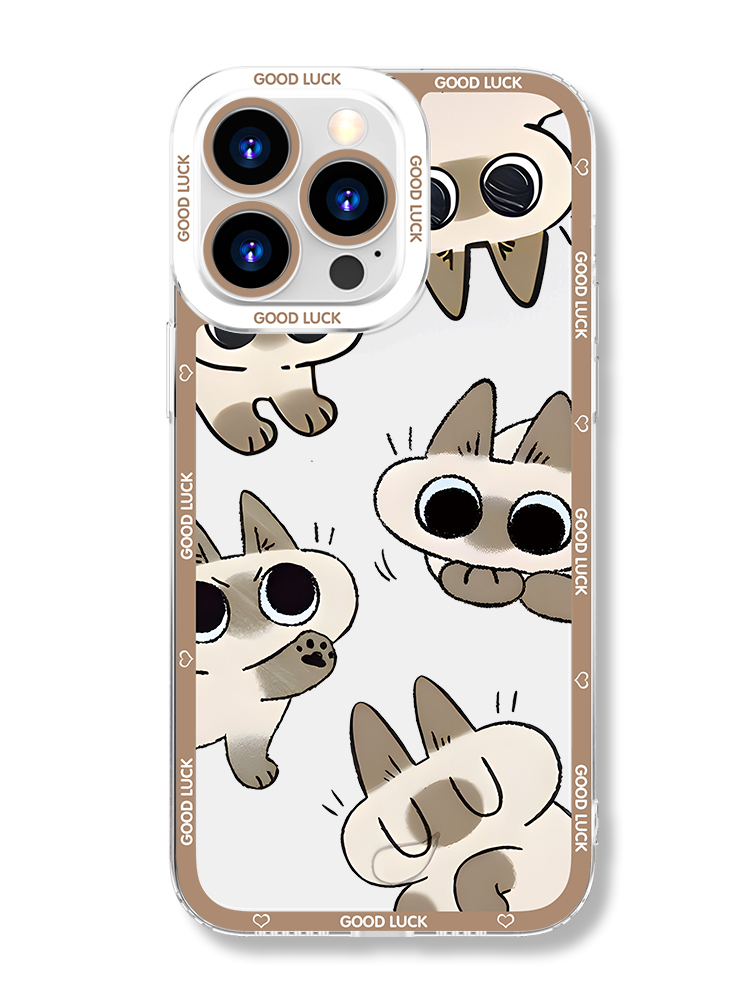 小豆泥暹羅貓天使眼透明防摔軟殼