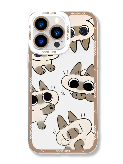 小豆泥暹羅貓天使眼透明防摔軟殼