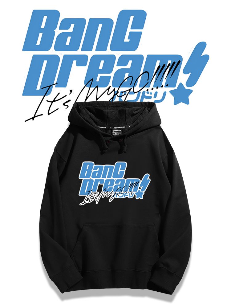 BanG Dream聯名衛衣2024秋冬新款親子情侶裝薄絨款連帽衛衣