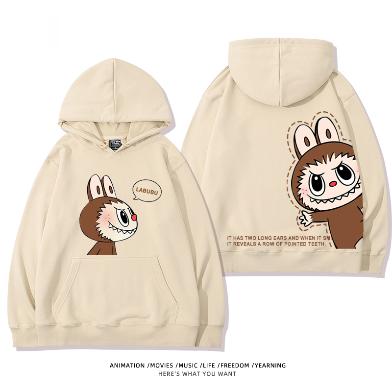 labubu新款 寬鬆百搭 秋冬款 寬鬆連帽衛衣