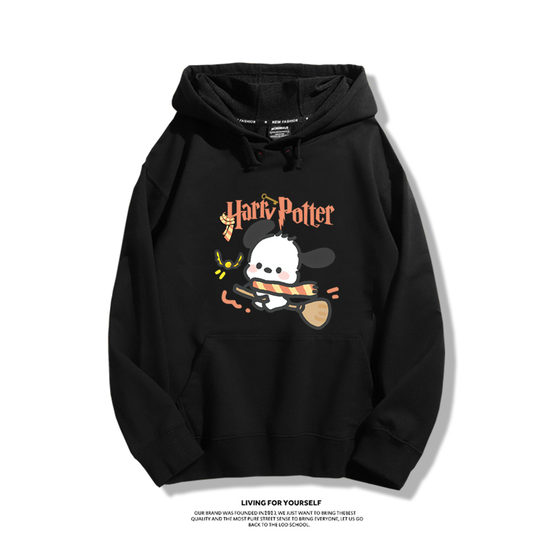 哈利波特聯名帕恰狗2023秋冬新款親子情侶裝薄絨款連帽衛衣