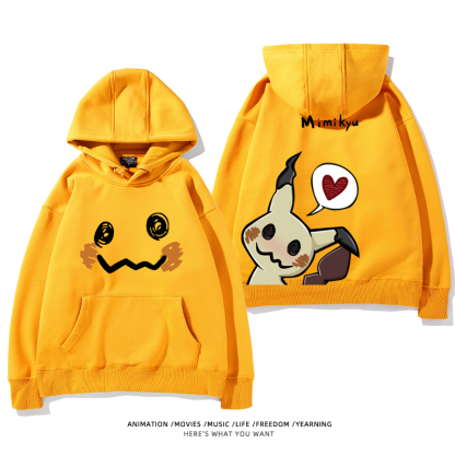 寶可夢 聯名衛衣2024秋冬新款親子情侶裝薄絨款連帽衛衣