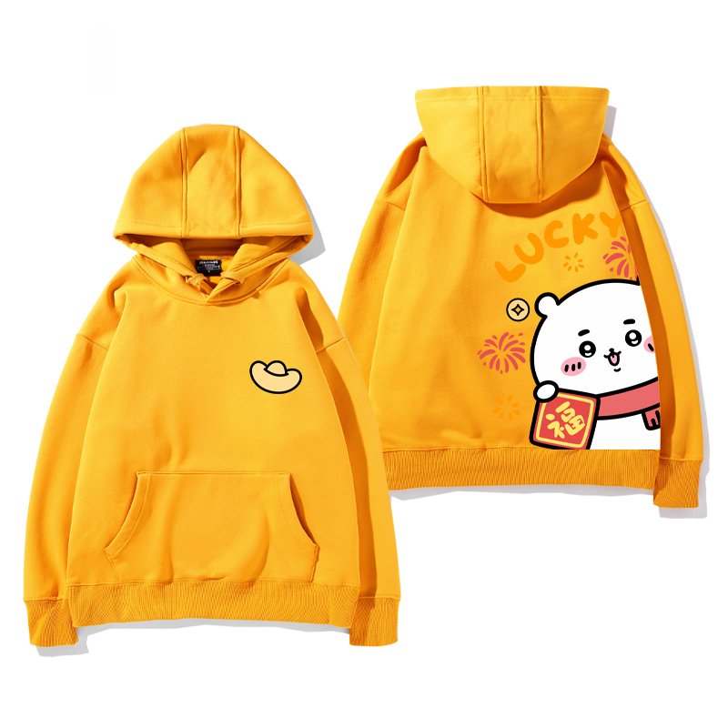 chiikawa 2024秋冬新款親子情侶裝薄絨款連帽衛衣