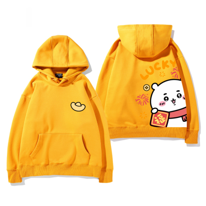 chiikawa 2024秋冬新款親子情侶裝薄絨款連帽衛衣