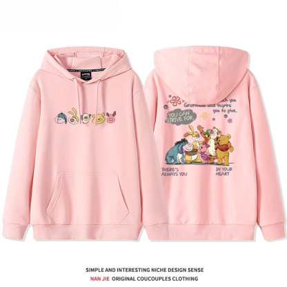 小熊維尼 聯名衛衣2025秋冬新款 親子情侶裝連帽衛衣