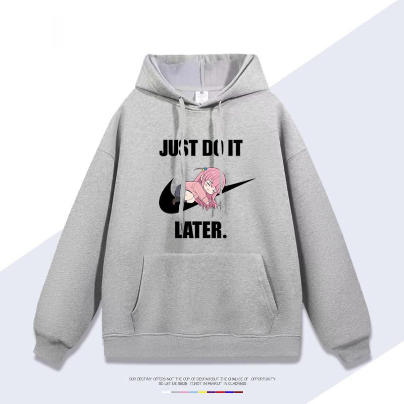 孤獨搖滾 聯名衛衣2024秋冬新款親子情侶裝薄絨款連帽衛衣