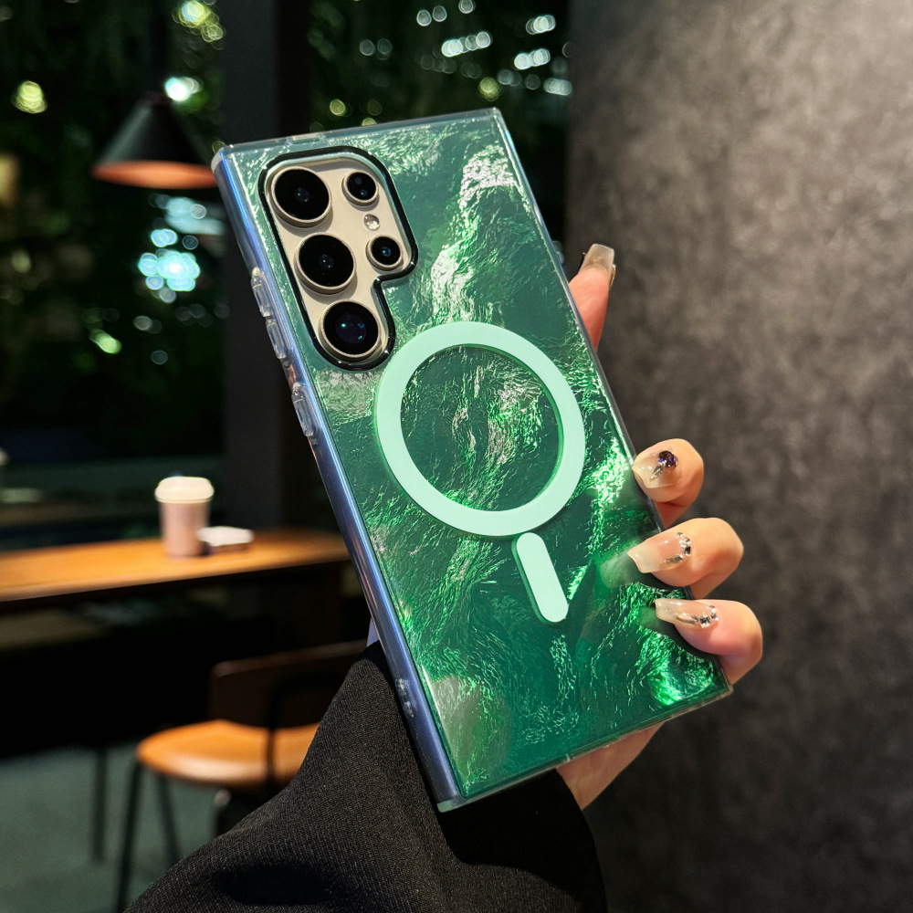 三星冰川紋炫彩漸變磁吸手機殼