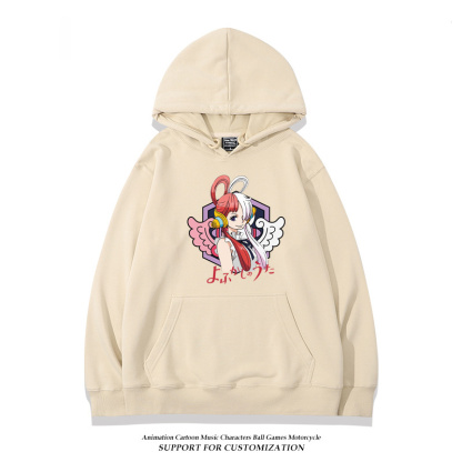 航海王紅髮歌姬烏塔 聯名衛衣2024秋冬新款親子情侶裝薄絨款連帽衛衣