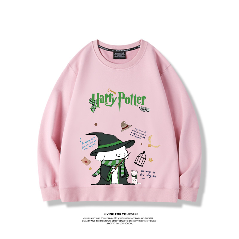 線條小狗2023親子情侶裝 圓領長袖