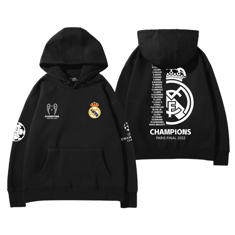 皇馬足球隊周邊 寬鬆百搭 秋冬款 寬鬆連帽衛衣