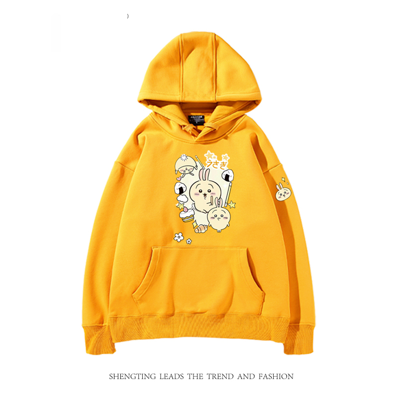 chiikawa 2024秋冬新款親子情侶裝薄絨款連帽衛衣