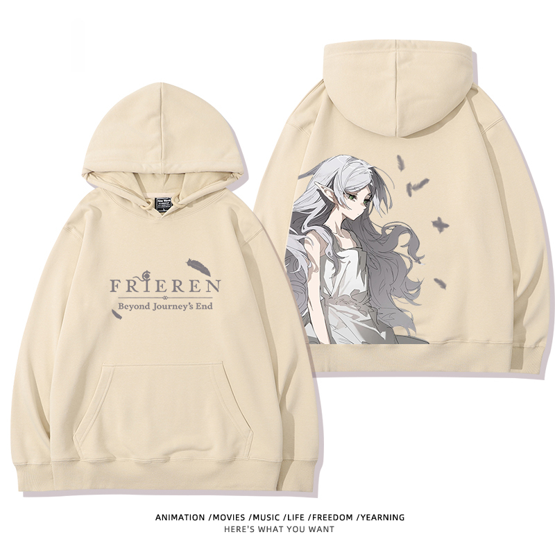 葬送的芙莉蓮 2024秋冬新款親子情侶裝薄絨款連帽衛衣