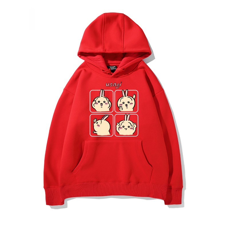 chiikawa 2024秋冬新款親子情侶裝薄絨款連帽衛衣