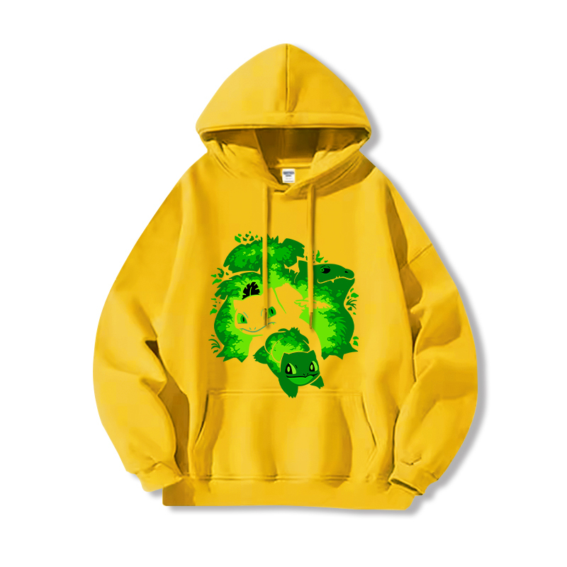 寶可夢 聯名衛衣2024秋冬新款親子情侶裝薄絨款連帽衛衣