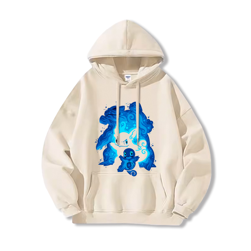 寶可夢 聯名衛衣2024秋冬新款親子情侶裝薄絨款連帽衛衣