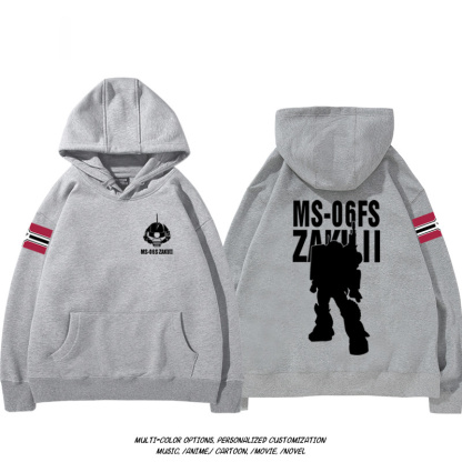 機動戰士高達扎古吉翁 聯名衛衣2024秋冬新款親子情侶裝薄絨款連帽衛衣