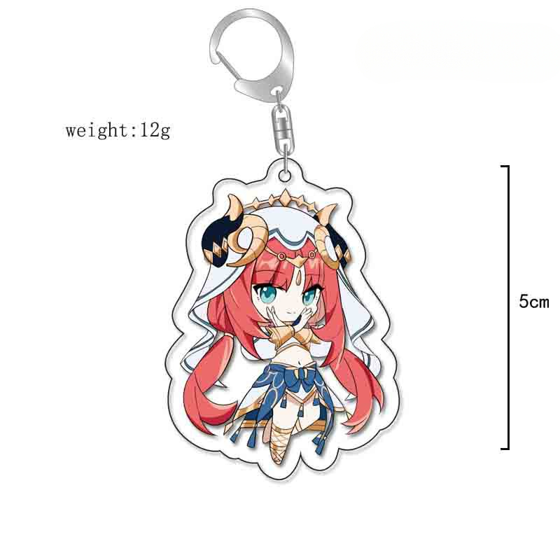 原神旅行者可莉安柏凱亞克力雙面鑰匙扣個性掛飾遊戲周邊薔薇魔女【單買三件起送】