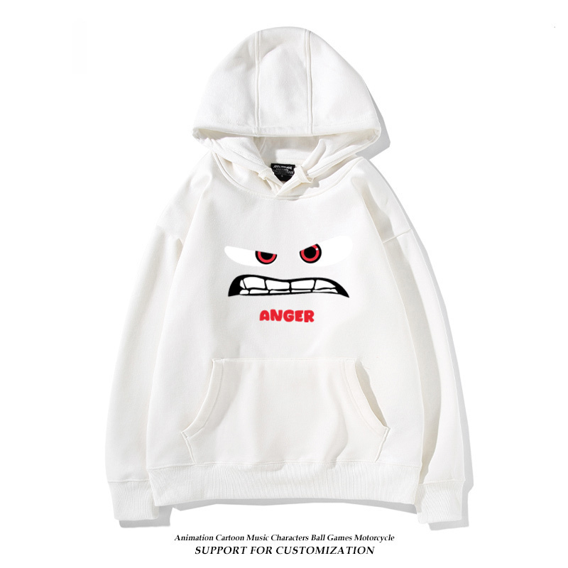 腦筋急轉彎 聯名衛衣2024秋冬新款親子情侶裝薄絨款連帽衛衣