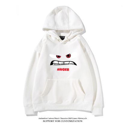 腦筋急轉彎 聯名衛衣2024秋冬新款親子情侶裝薄絨款連帽衛衣