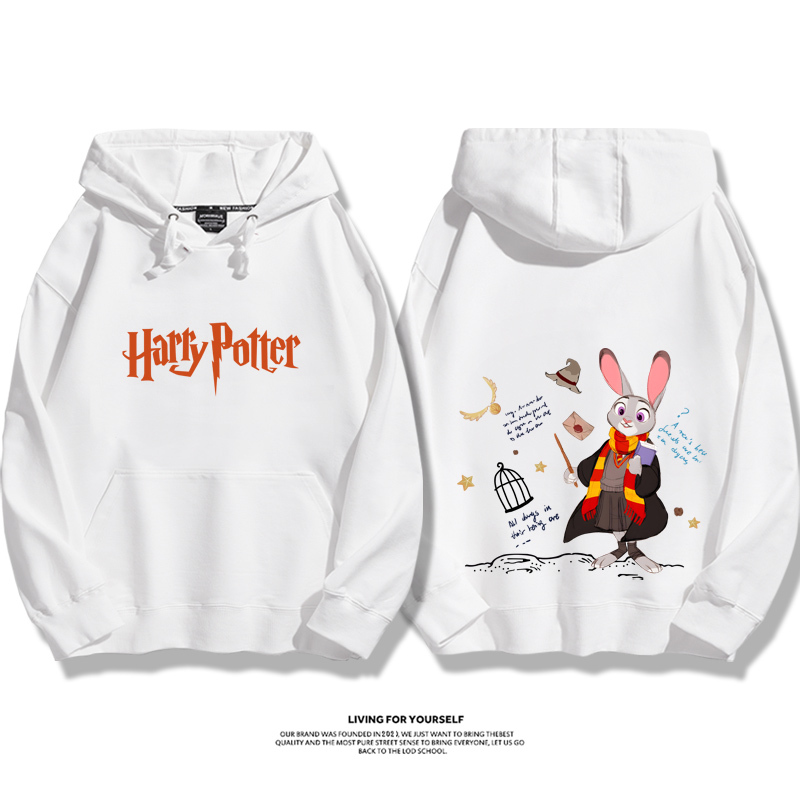 瘋狂動物城聯名衛衣2023秋冬新款親子情侶裝薄絨款連帽衛衣