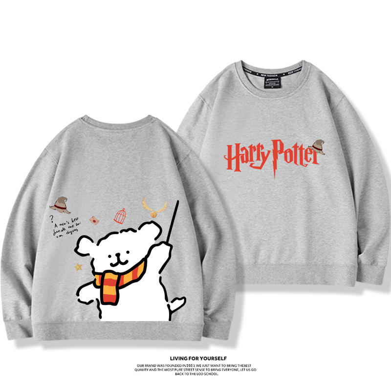 線條小狗2023親子情侶裝 圓領長袖