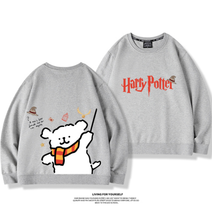 線條小狗2023親子情侶裝 圓領長袖