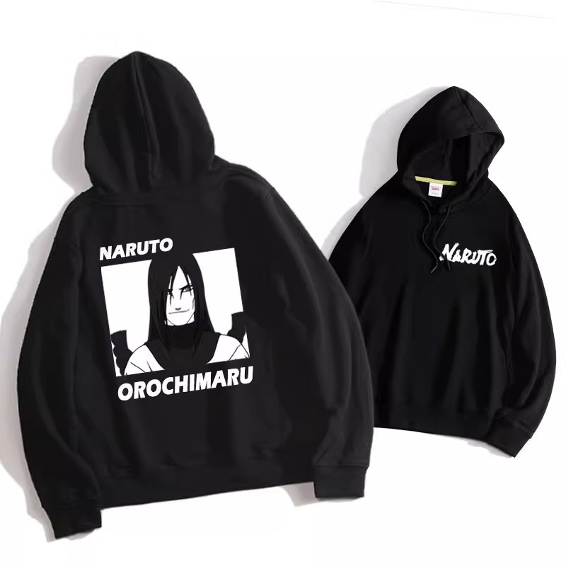火影忍者聯名衛衣2024秋冬新款親子情侶裝薄絨款連帽衛衣