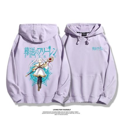 葬送的芙莉蓮2023秋冬新款親子情侶裝薄絨款連帽衛衣