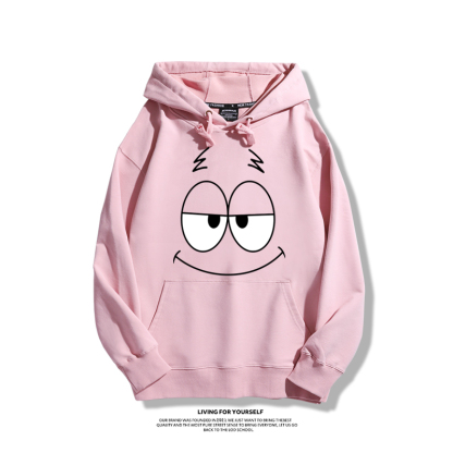 海綿寶寶聯名衛衣2023秋冬新款親子情侶裝薄絨款連帽衛衣