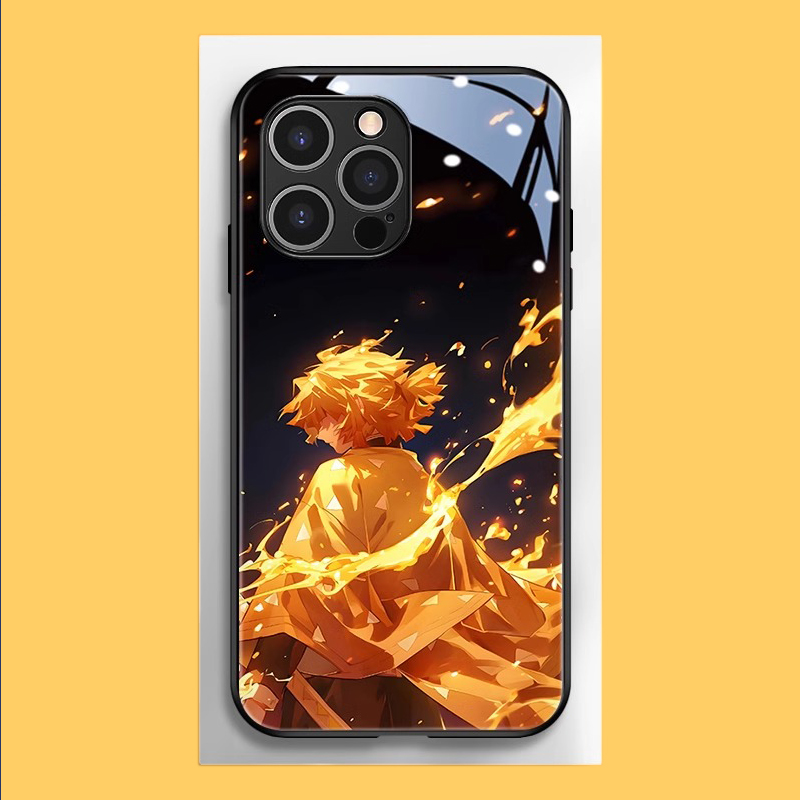 鬼滅之刃新款高清全包防摔玻璃殼