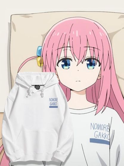 孤獨搖滾聯名衛衣2023秋冬新款親子情侶裝薄絨款連帽衛衣