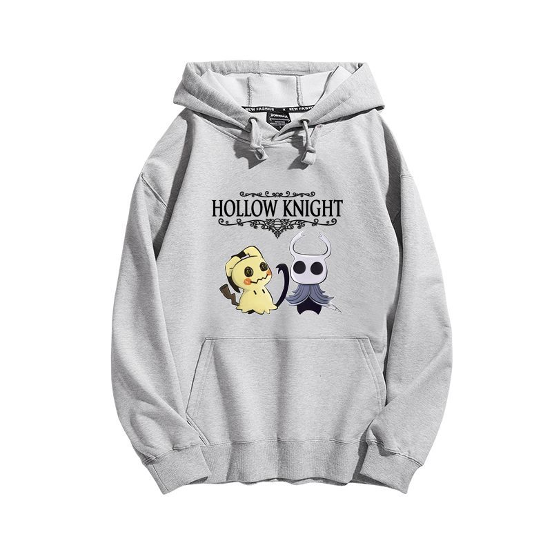 空洞騎士聯名寶可夢衛衣2023秋冬新款親子情侶裝薄絨款連帽衛衣