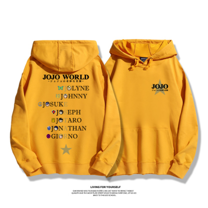 JOJO的奇妙冒險聯名衛衣2023秋冬新款親子情侶裝薄絨款連帽衛衣