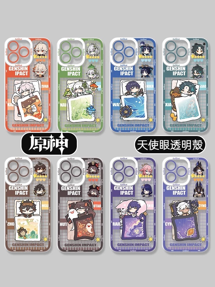 蘋果 系列原神Q版天使眼透明防摔軟殼