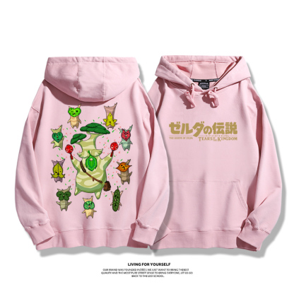 薩爾達傳說王國之淚聯名衛衣2023秋冬新款親子情侶裝薄絨款連帽衛衣