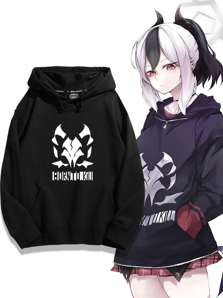 蔚藍檔案聯名衛衣2023秋冬新款親子情侶裝薄絨款連帽衛衣