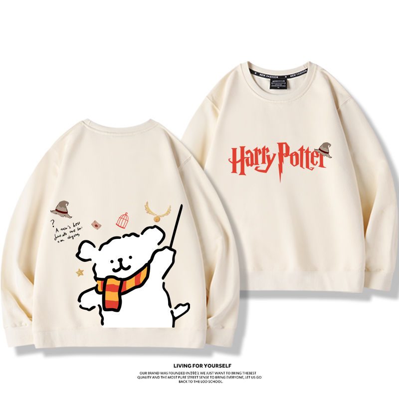 線條小狗2023親子情侶裝 圓領長袖