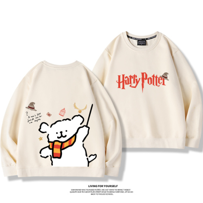 線條小狗2023親子情侶裝 圓領長袖