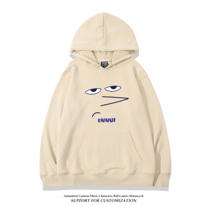 腦筋急轉彎 聯名衛衣2024秋冬新款親子情侶裝薄絨款連帽衛衣