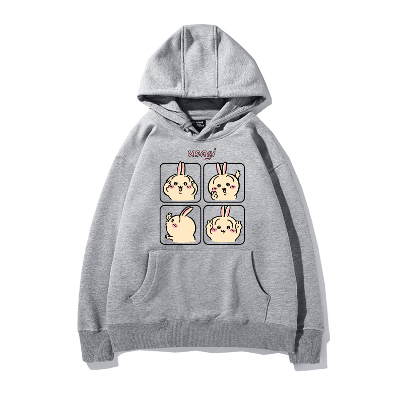 chiikawa 2024秋冬新款親子情侶裝薄絨款連帽衛衣