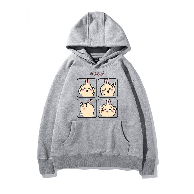 chiikawa 2024秋冬新款親子情侶裝薄絨款連帽衛衣