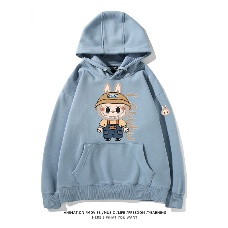 labubu新款 寬鬆百搭 秋冬款 寬鬆連帽衛衣