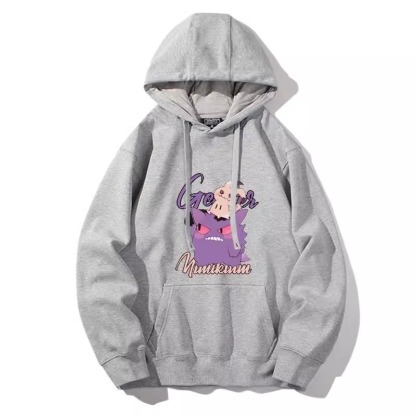 寶可夢聯名衛衣2024秋冬新款親子情侶裝薄絨款連帽衛衣