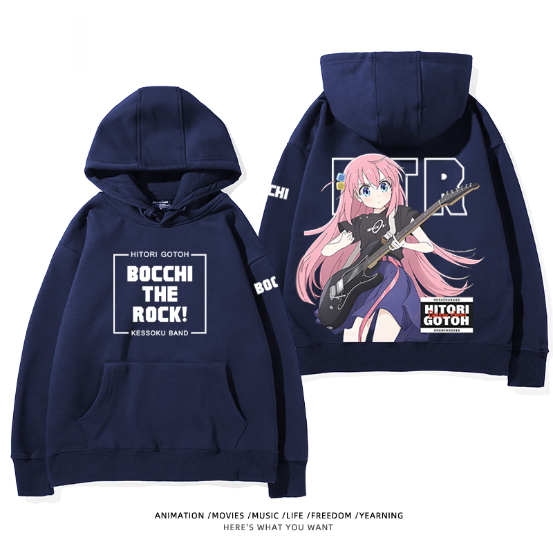 孤獨搖滾 聯名衛衣2024秋冬新款親子情侶裝薄絨款連帽衛衣